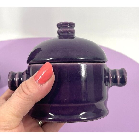 Vintage Ceramano MOD coffee pot, sugar bowl, purple West Germany Ceramano, set - Picture 3 of 10